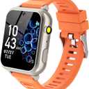Smart Watch for Kids, Kids Smart Watch with 39 Puzzle Games Camera Video Recorder Music Alarm Calculator Calendar Flashlight Pedometer Birthday Gift Educational Toys for 3-12 Year Old Boys Girls (Silver Orange)