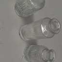 ComSaf Glass Bud Vases Set of 3, Small Flower Vases in Bulk, Mini Ribbed Vases for Centerpieces, Clear Vintage Vase for Table Decorations, Wedding, Party, Receptions, Home Decor (Different Sizes)