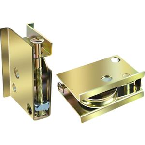 P-4998-FLR Upgraded 1-1/2 in Ball Bearing Steel Sliding Door Roller Assembly w/Flange Fits P-Ella Door That were Made After 1992-1996, Adjustable Roller Height