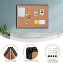 Cork Board Bulletin Board 36 x 48, Foldable Notice Pin Board for Wall, Black Aluminum Framed 4x3 Corkboard, Large Wall Mounted Office Board with 36 Push Pins for School & Home