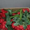 100 Pcs Red Roses Artificial Flowers Bulk, Real Touch Velvet Roses with Wrapping Paper, Fake Flowers for Wedding Centerpieces Bridal Bouquet Valentines Mothers Day Decor