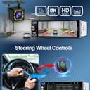 6.5" Single Din Car Stereo, Wireless Apple CarPlay Android Auto, Car Bluetooth 5.2, Car Radio with HD In-Cell IPS Touchscreen,FM/AM/RDS, Dual USB Type-C, HD Backup Camera, 180W Audio Output, Subwoofer