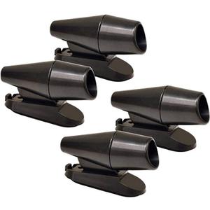 4Pcs Deer Whistles for Vehicles Wind Activated Black