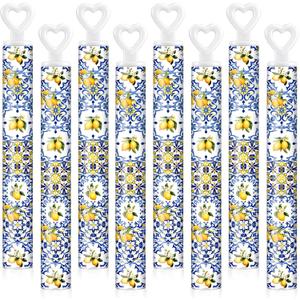 50 Pcs Capri Lemon Mini Bubble Wands Bulk Party Supplies Blue Tiles Lemon Bubble Party Favors for Wedding Bridal Shower Birthday Gifts Goodie Bag Stuffers Prizes