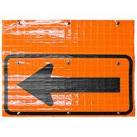 24" x 12" Nonreflective Cone Bar Roll-Up Sign, Left Arrow
