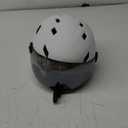 Odoland Ski Helmet with Ski Goggles, Light Weight Snowboard Helmet and 2-in-1 Visor Detachable Goggles Set, Snow Sport Helmets for Men Women (White)