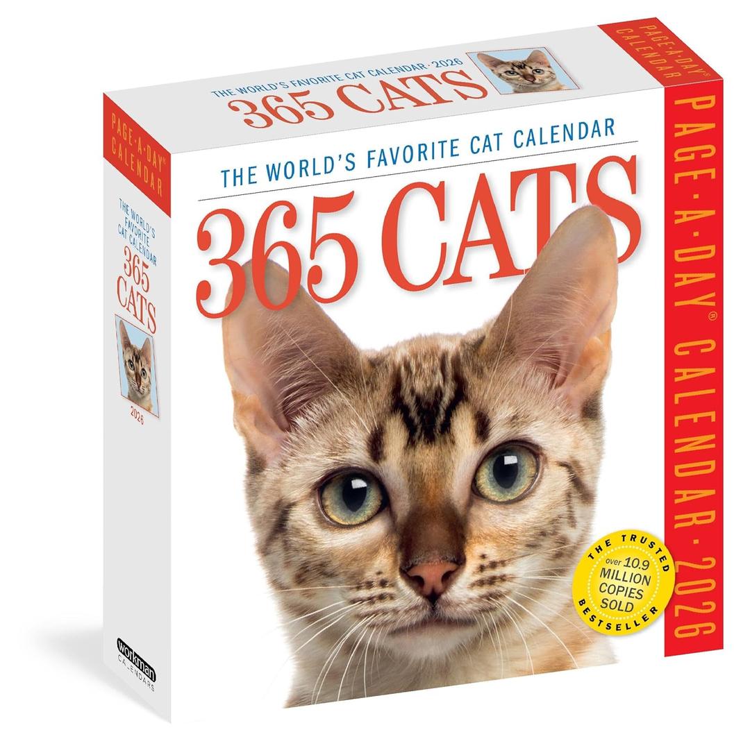3 x 365 Cats Page-A-Day® Calendar 2026: The World's Favorite Cat Calendar