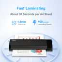 OL253 Thermal Laminator for Teachers & Home Office, Fast Preheat Desktop Laminator with Smooth & Bubble-Free Laminating, Fits A4 & Letter, 35 mil Pouches