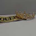 Gold Crown for Women Crystal Princess Tiaras Rhinestone Queen Headband Wedding Bridal Hair Accessories Birthday Prom Pageant Party Coming of Age Ceremony Photo Props