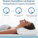 OLIXIS Memory Foam Pillows for Sleeping,2 Pack Queen Size Bed Pillows for Adults,with Removable Washable Cover,Breathable Mesh, Gel Cooling Technology, Firm Support for Back and Side Sleepers,White