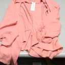 Urban CoCo Women's Ruched Sleeve Lightweight Thin Chiffon Blazer Size 2XL