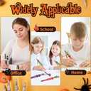 12 Pcs Halloween Beadable Pens, DIY Crafting Pens with Colorful Beads Tassel Halloween Hangup for Kids Adults School Office Gifts Supplies