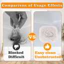 2 x 4 Pack Hair Catcher Shower Drain with Suction Cups, Square Silicone Drain Cover for Kitchen, Bathroom, Bathtub