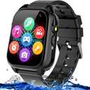 Waterproof Smart Watch for Kids 3-12 Years Old Boys Toys with 26 Games, Video Camera, Pedometer, Music Player, Alarm Clock, Flashlight, HD Touchscreen Toddler Watches Girls Birthdays Gifts (Black)