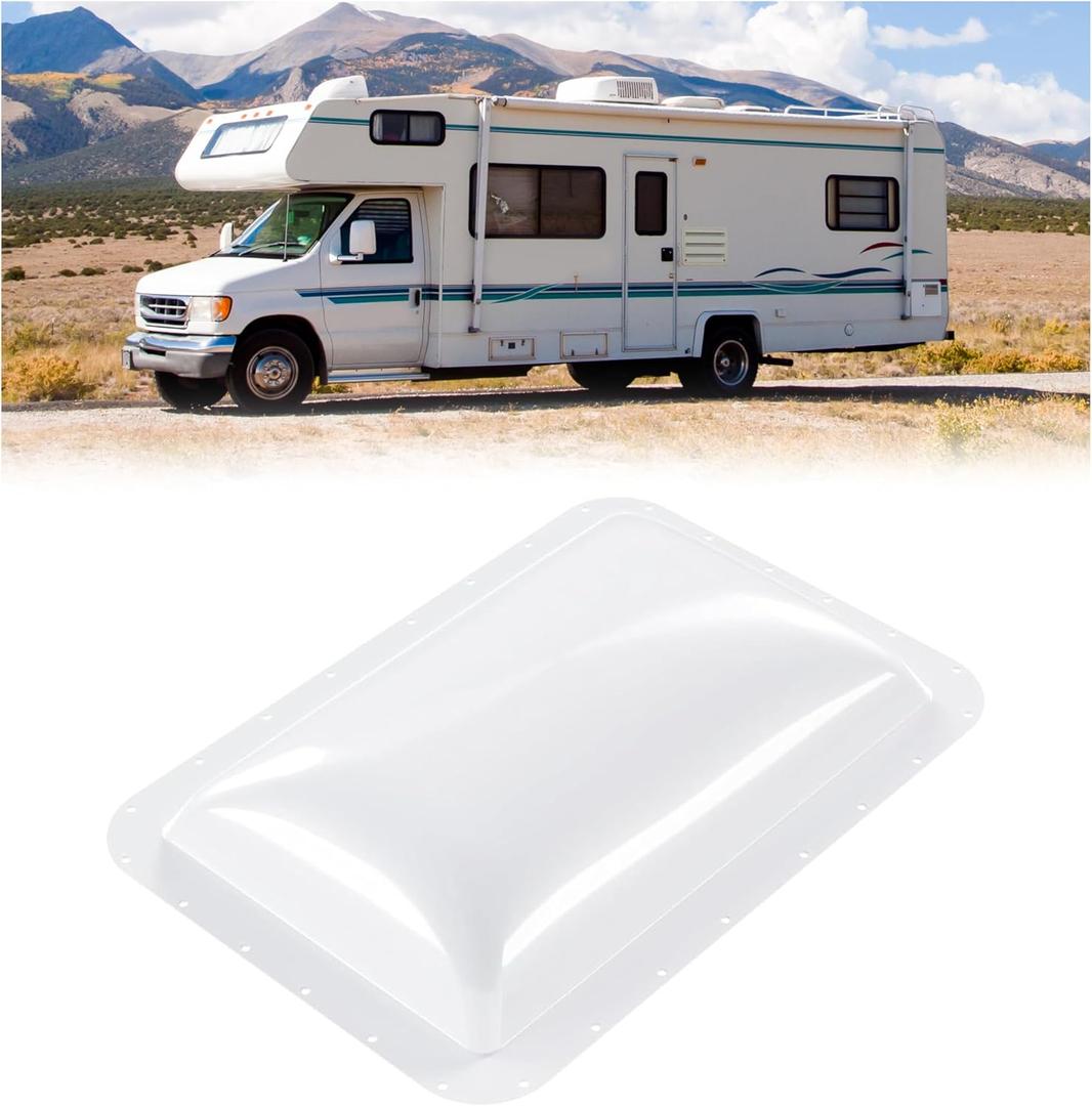 HECASA RV Skylight Replacement, 18" x 26" Camper RV Skylight Cover Fit 14" x 22" Shower Roof Openings for Camper Food Truck Motorhome Travel Trailer White
