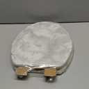 Angol Shiold Elongated Marble Toilet Seat with Zinc Alloy Hinges, Easy to Install and Clean, Anti-pinch (Gray) (Elongated-18.5)