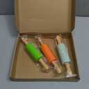 3 Pack Small Rolling Pin for Kids, Kids Rolling Pin for Home Kitchen (3 colors) (9 Inch)
