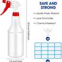 Yinder 18 Pcs 16 Oz Plastic Spray Bottle Bulk Empty Refillable Spray Bottles for Cleaning Solution Leak Proof Water Sprayer with Adjustable Nozzle Mist/Stream Mode(Red, Blue, Green)