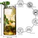 Highball Drinking Glasses Set of 8 | 15 oz Capacity | Thin And Light Borosilicate Tumblers Can Be used For Drinking Beer, Cocktail, Water,Whiskey,Milk, 16 oz