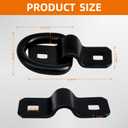 lifgarfe 6PCS Heavy Duty 3/8" Trailer D Ring Tie Down Anchors for Trailer and Truck Bed,6000 Pound Breaking Strength (Black)