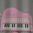 Love&Mini Pink Piano Toys for 1+Years Old Girls First Birthday Gifts Toddler Piano Music Toy Instruments with 24 Keys and Microphone