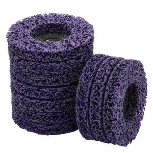 10 PCS 4" x 5/8" Strip Discs Strip Wheel for Angle Grinder Clean Remove Paint Coating Rust Welds Oxidation