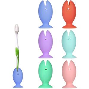 6 Pcs Toothbrush Covers Caps Silicone Fish Toothbrush Holder, Cute Standing Tooth Brush Cover, Toothbrush Head Travel Protector Cap for Household Travel, Camping, Bathroom, School, Business