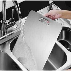 Titanium Cutting Board - Stainless Steel Cutting Board, 100% Pure Titanium Cutting Boards for Kitchen, Perfect for Various Cooking Tasks (15.3 * 11.0in39 * 28cm)