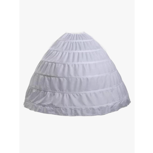 Women's 6 Hoop Petticoat Slip Floor Length Crinoline Underskirt for Wedding Dress Ball Gown
