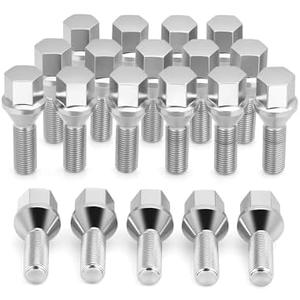 M12x1.25 Lug Bolts for Jeep Renegade Cherokee, 20pcs One-Piece Design Replace Swollen Original Wheel Studs for Compass Chrysler 200, 12x1.25 Chrome Lug Studs for Dodge Dart Replace OE#53182366