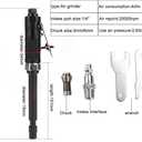 11" Extra Long Extension 1/4“ Straight Air Die Grinder, High Speed Extended Long Shaft Air Die Grinder Tool