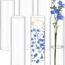 6 Pack Glass Cylinder Flower Vases 14 Inch Tall Bulk Clear Vase for Centerpieces Hurricane Floating Candle Holder for Table Home Home Decor Floral Shelf Party Dining Wedding Holiday Decoration