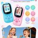 Video Walkie Talkies for Kids,2 Pack Rechargeable Kids Walkie Talkies Can Send Message,Christmas Birthday Gifts for Kid Age 3-12,Portable Toddler Toy for 4 5 6 7 8 9 Year Old Girl Boy Pink/Blue