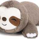 SQEQE Weighted Stuffed Animals Sloth Plush, Weighted Sloth Stuffed Animals Plushies, Soft Pillow Toy for Kids Adults, Valentines & Birthday Gifts 9.8 Inch, 0.8 Lb