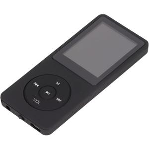 MP3 Player, Portable HiFi Music Player with 1.8 Inch Display Supports up to 64GB, Support Music, Video, Picture, Record, File, Game (Black)