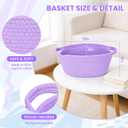 10PACK Purple Baskets for Gifts Empty, 12"x 8"x 5" Woven Gift Baskets with Gift Bags and Bows, Empty Gift Baskets for Christmas, Baby Gift Basket for Nursery, Shelf Small Storage Basket with Handles