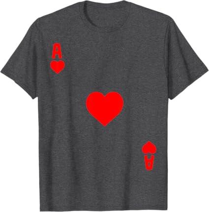 Ace of Hearts Costume Cards Deck Halloween TShirt. XS Size