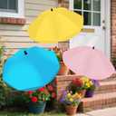 Tryitsbest 3 Pack Adjustable Plant Shades for Outdoor Plants, Larger Garden Umbrella Shade Covers for Plants, Sun Protection Umbrella for Potted Plants,Garden Bed,Flower Pot (Pink+Blue)