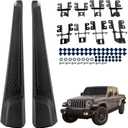 Running Boards Side Pedal Compatible with 2020 2021 2022 2023 2024 2025 Jeep Gladiator JT 4 Door Side Steps with Brackets,2 PCS Right and Left Side Step Rail Removable Nerf Bars