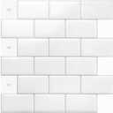 Art3d Premium 10-Sheet Peel and Stick Tile Backsplash - 12"x12" for Kitchen , Bright White