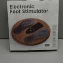 EMS Foot Massager for Neuropathy, Newly Red Light Therapy Foot Stimulator for Neuropathy Feet Nerve Electric NMES Feet Massager for Circulation and Pain Relief with 4 TENS Unit Muscle Stimulator Pads (Wood)