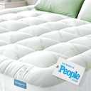 Niagara Sleep Solution Full Ultra Soft Mattress Topper — Back Pain Relief | Rayon Derived from Bamboo, 20" Deep Pocket, Breathable Pillow Top Mattress Pad, Perfect for Hot Sleepers, Green