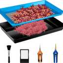 VIVOSUN Heavy Duty 2-in-1 Trimming Tray, Dry Sift Screen Set with 150 Micron Fine Mesh Screen and 2 Trimming Scissors, Blue