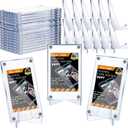 Screw Trading Card Protector with Display Stands Acrylic 35 PT Baseball Card Holder for Football Sports Game Business Display(30 Pcs)