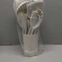 AOTHOD Silicone Cooking Utensils Set - 446°F Heat Resistant Silicone Kitchen Utensils,Spatula,Spoon, Kitchen Utensil Sets Gadgets Tools Set for Nonstick Cookware,Dishwasher Safe Bpa Free (Cream White)