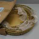 5 Pcs Metal Gold Cake Stand,16/14/12/10/8 in Round Cake Holder