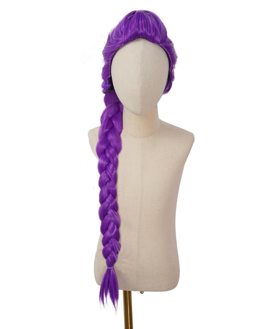 Girls Wigs Purple Braids Accessories for Kids