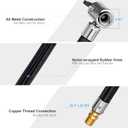 LUMITECO 31" Upgraded Lengthened Tire Inflator Hose Adapter &Converting Nuts, Lock On Air Chuck with Hose and Tire Schrader Valve Fine Thread, for tire pump's Twist On Convert to Lock On Connection