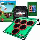 Golf Pong Game Set, Jumbo Backyard Lawn Game, Portable Indoor-Outdoor Chipping Golf Gift for Men, Women & Family