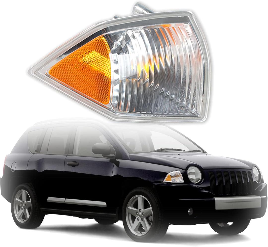 munirater Front Marker Signal Blinker Corner Parking Light Passenger Side Replacement for 2007-2010 Compass